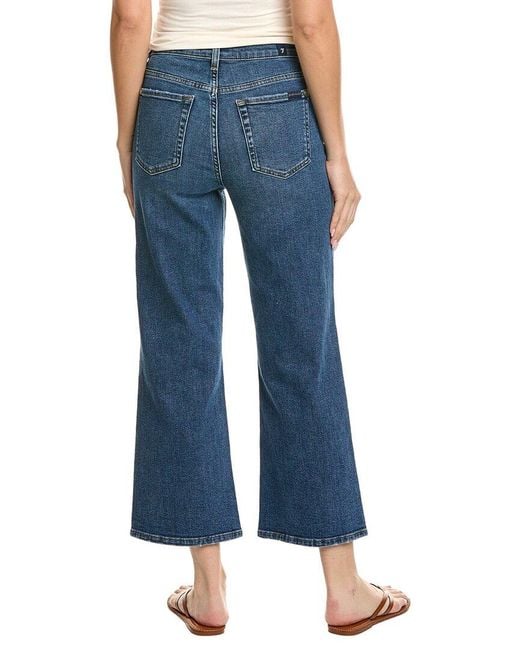 7 For All Mankind Blue Cropped Alexa Jean
