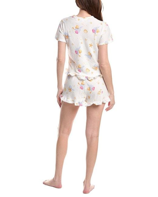 Honeydew Intimates White 2Pc Shortie Pajama Set