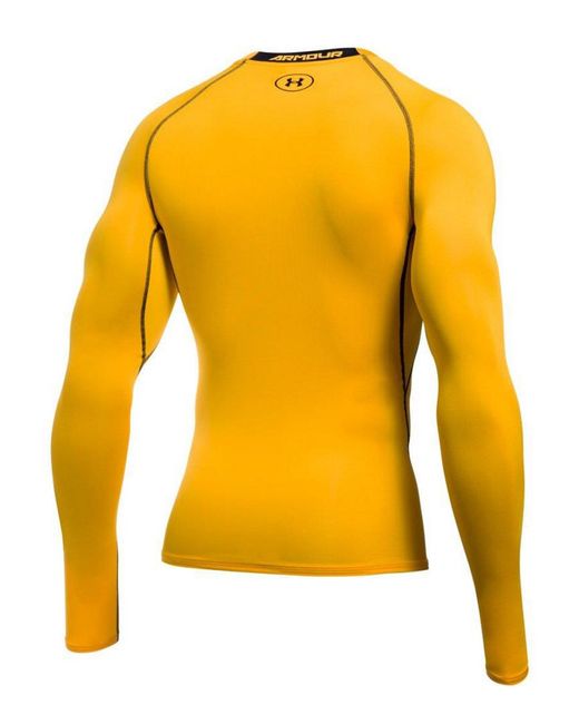 Under Armour Synthetic Men's Heatgear® Armour Long Sleeve Compression Shirt  in Yellow for Men | Lyst