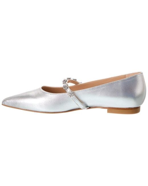 Stuart Weitzman White Justina Leather Mary Jane