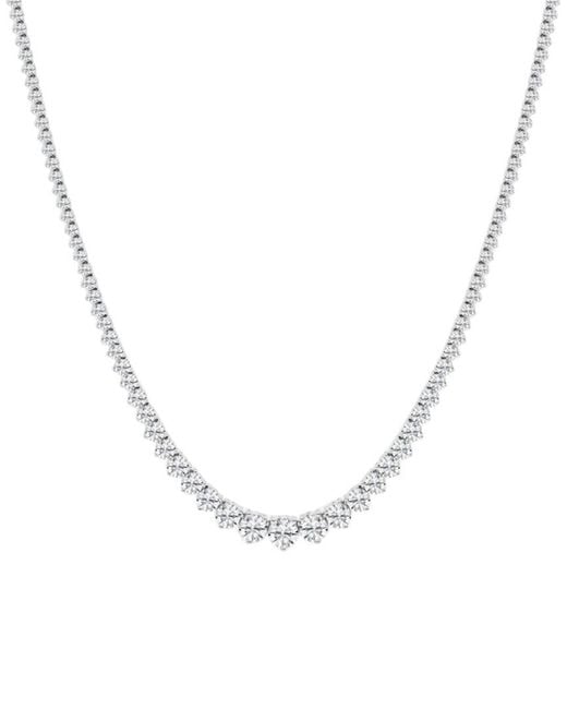 Lab Grown Diamonds Metallic 14K 10.00 Ct. Tw. Lab-Grown Diamond Riviera Necklace