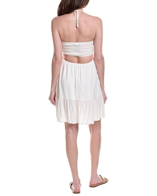 Vince Camuto White Crochet Bodice Cover-Up Dress