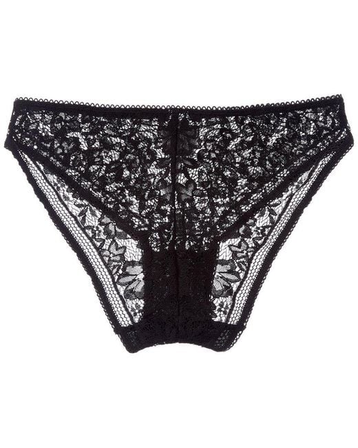 Wolford Black Straight Laced Bikini Brief