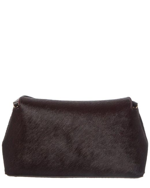 Totême  Black T Lock Haircalf Shoulder Bag