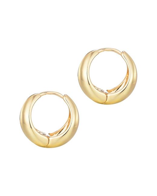 Adornia Metallic 14K Plated Purse Hoop Earrings