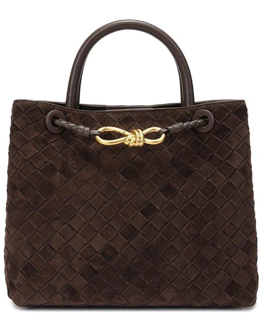 Tiffany & Fred Paris Brown Hand-Woven Suede Bag