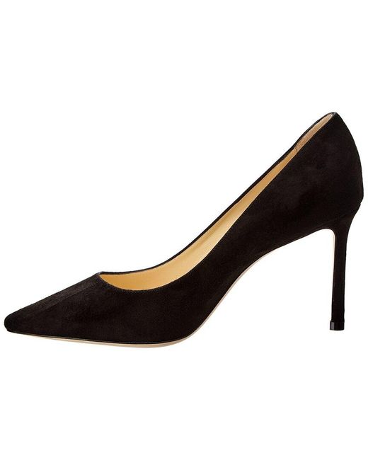 Jimmy Choo Black Romy 85 Suede Pump