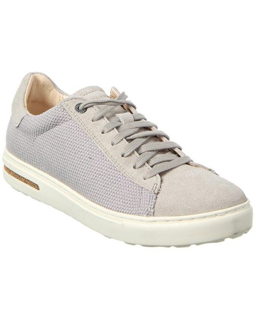 Birkenstock White Bend Low Canvas & Suede Sneaker
