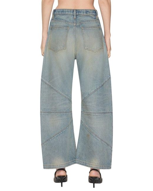EB DENIM Blue Freddy Cropped Barrel Jean