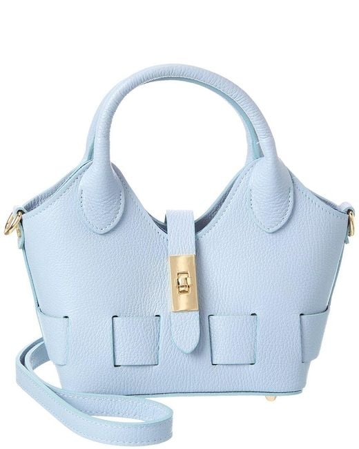 Isabella Rossetti Blue Piper27 Leather Tote