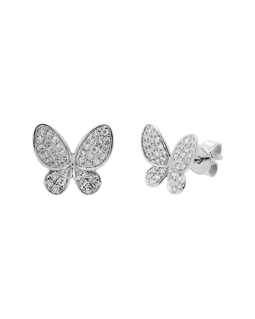 Sabrina Designs Metallic 14k 0.20 Ct. Tw. Diamond Butterfly Earrings
