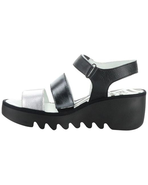 Fly London White Bexy Leather Sandal