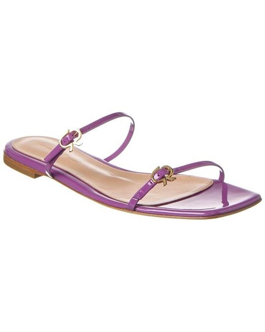 Gianvito Rossi Pink Ribbon Cruise Patent Sandal