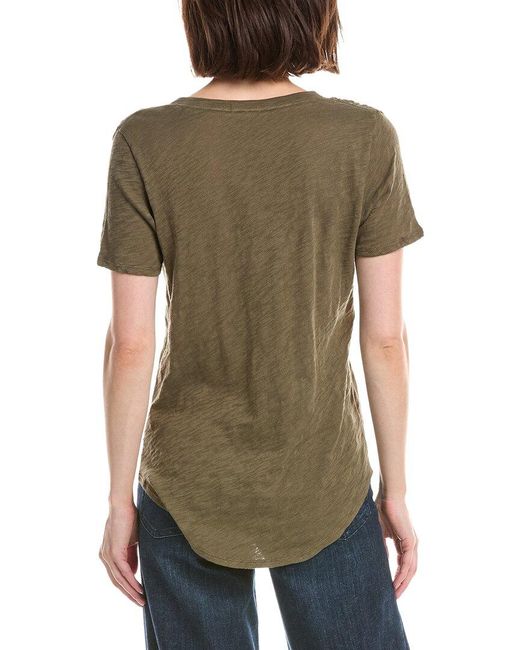 ATM Green Slub Jersey V-Neck T-Shirt