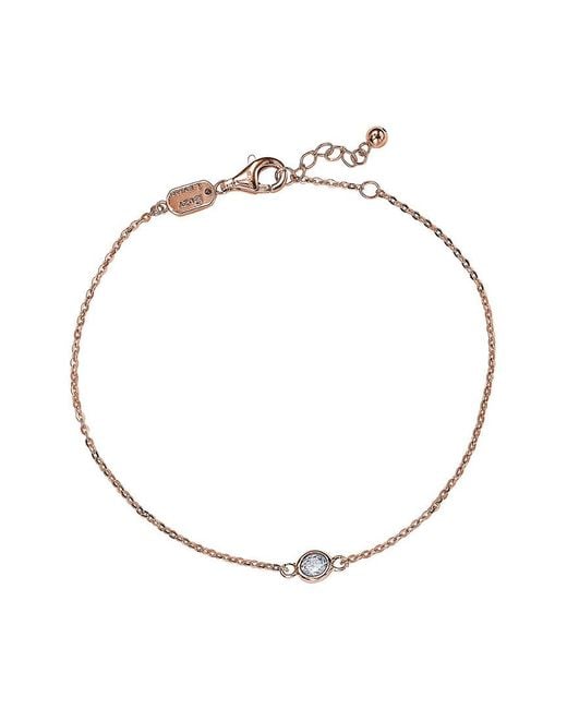 Suzy Levian Metallic 14k Rose Gold 0.25 Ct. Tw. Diamond Station Bracelet