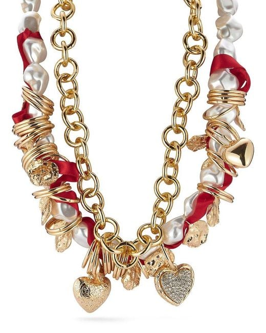 Sphera Milano Metallic Plated Cz Toggle Necklace