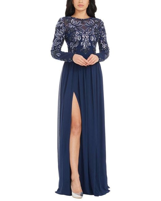 Dress the Population Blue Martha Maxi Dress