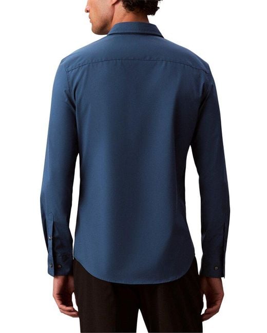 Calvin Klein Blue Stretch Slim Shirt for men