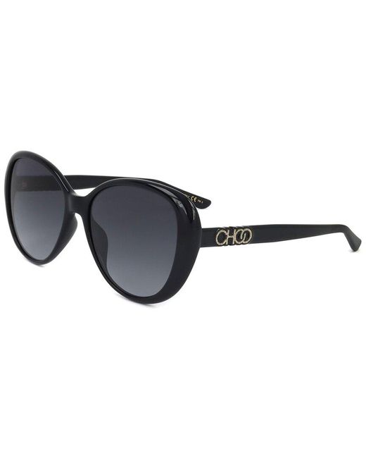 Jimmy Choo Black Amirags 57mm Sunglasses