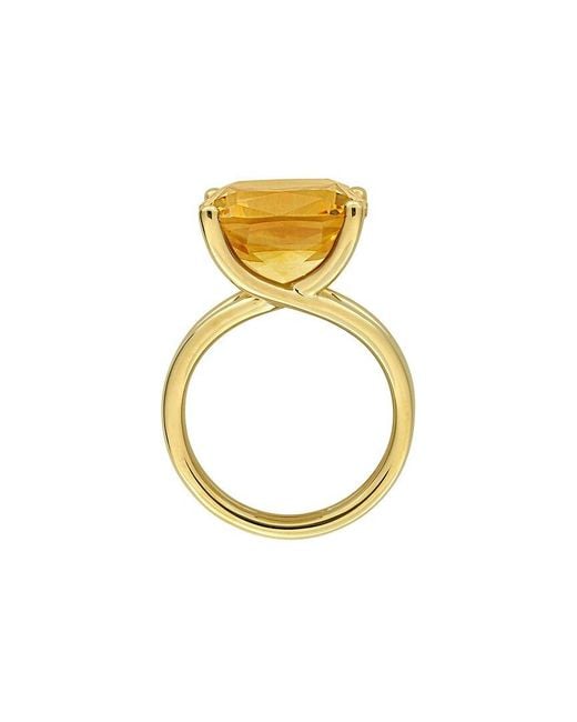 Rina Limor Yellow Plated 10.50 Ct. Tw. Citrine Ring