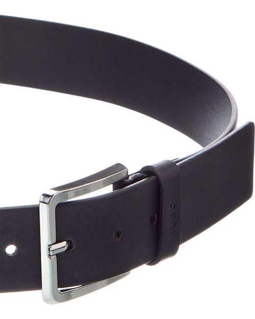 Boss Blue Gionios Leather Belt for men