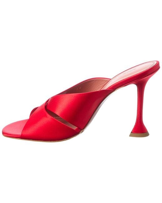 AMINA MUADDI Red Salma Satin Sandal