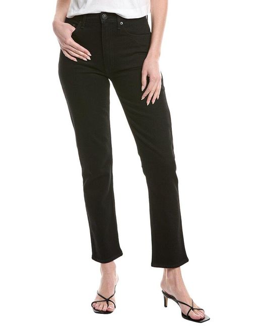 Rag & Bone Black Wren High-Rise Full Length Slim Straight Leg Jean