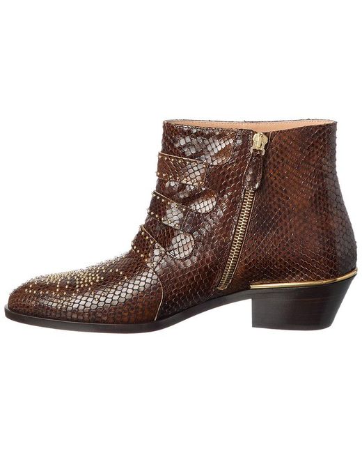 Chloé Brown Susanna Leather Boot