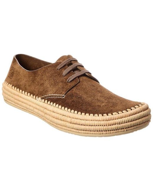 Loewe Brown Rio Lace-Up Suede Sneaker