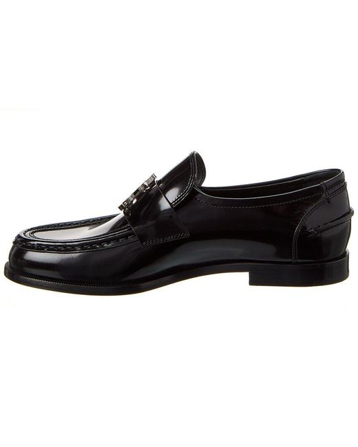 Christian Louboutin Black Cl Moc Leather Loafer