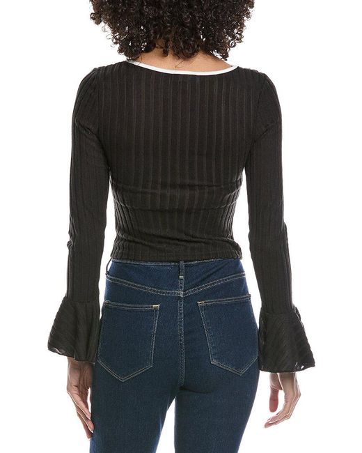 Madison Miles Black Knit Top
