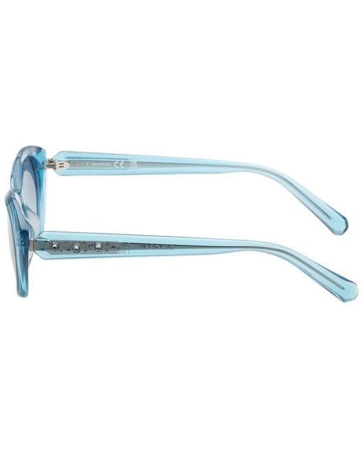 Swarovski Blue Sk0384 53Mm Sunglasses