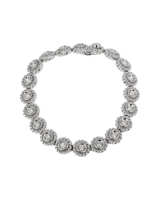 Chanel Metallic 18K 3.00 Ct. Tw. Diamond Camellia Tennis Bracelet (Authentic Pre-Owned)
