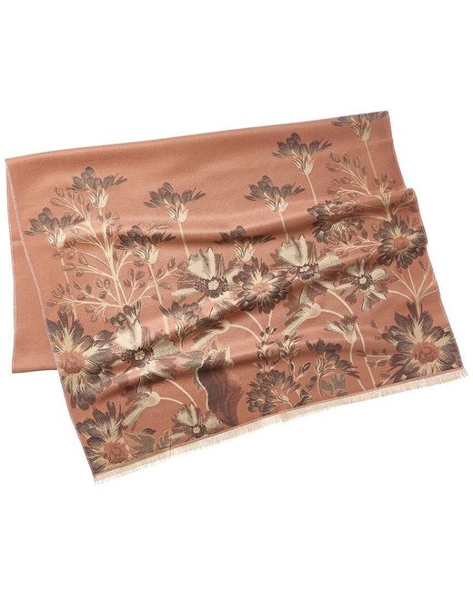 Saachi Brown Reverse Wildflower Scarf