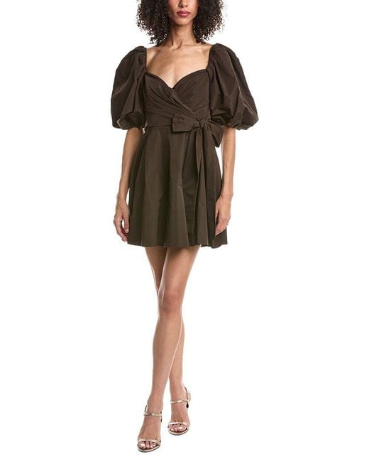 Valentino Black Silk-Blend Mini Dress
