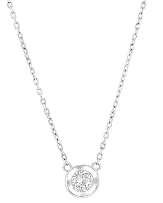 Jewels by Viomo Metallic 14K 1.09 Ct. Tw. Diamond Solitaire Pendant