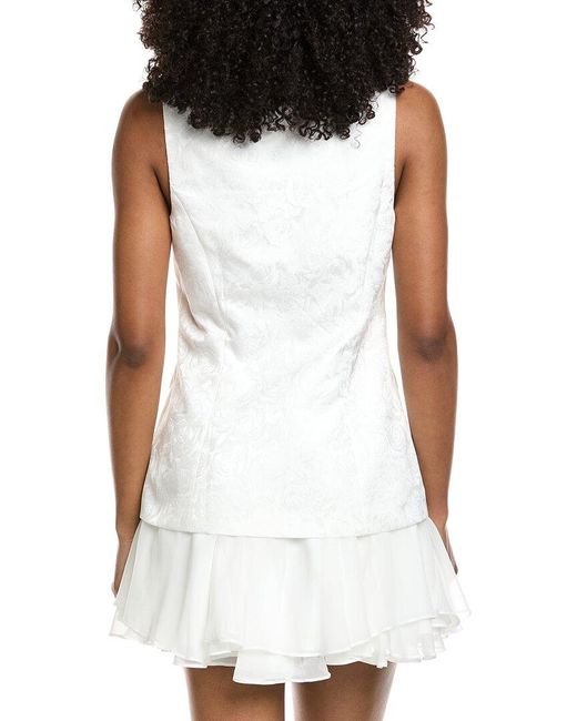 Amanda Uprichard White Lilibet Mini Dress