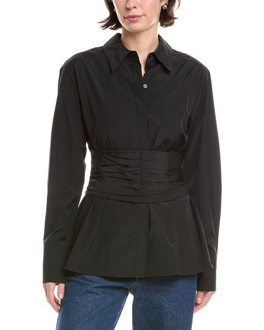 Rebecca Taylor Black Button Shirt