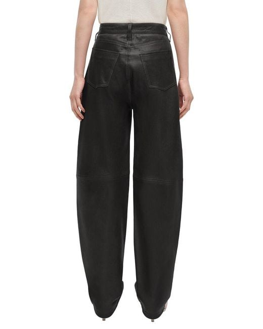Jonathan Simkhai Black Waldon Curved Leg Pant