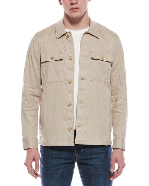Faherty Brand Natural Movement Flex Linen-Blend Shirt Jacket for men