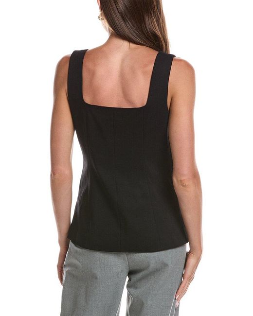 Laundry by Shelli Segal Black Button Up Vest