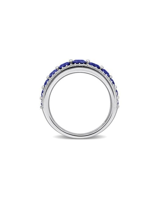 Rina Limor Blue 14K 1.80 Ct. Tw. Lab-Grown Diamond & Lab-Grown Sapphire Graduated Ring