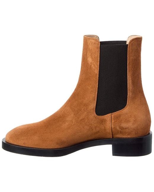 Stuart Weitzman Brown Lenora Suede Chelsea Bootie