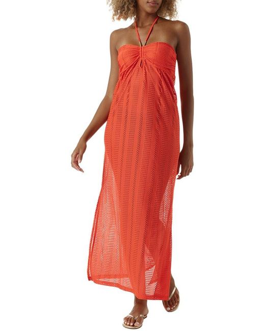 Melissa Odabash Red Mila Maxi Kaftan
