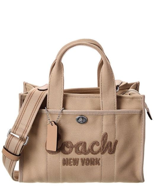 COACH Brown Cargo Canvas Tote 26