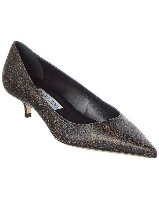 Jimmy Choo Black Amelia 38 Leather Pump