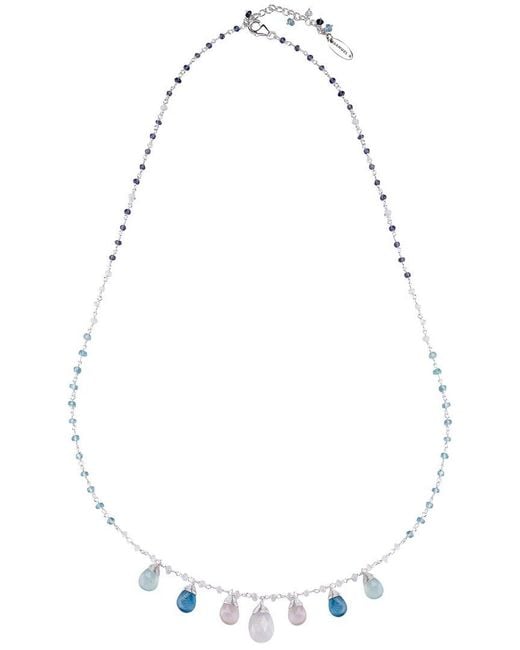 Samuel B. Metallic 8.50 Ct. Tw. Multi Stone Necklace
