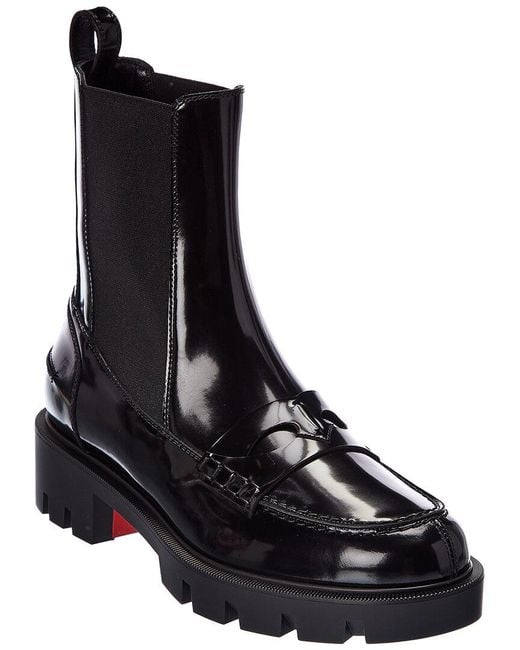 Christian Louboutin Black Montezu Leather Boot