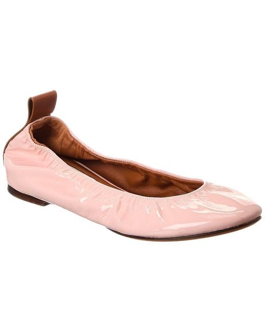 Lanvin Pink Patent Ballerina Flat