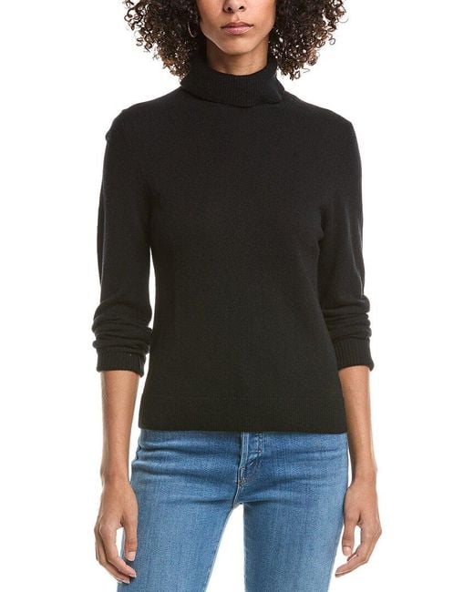 Michael Stars Black Cory Turtleneck Wool & Cashmere-Blend Sweater